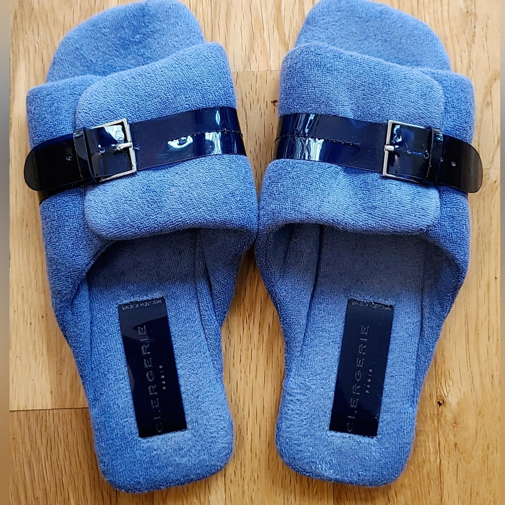 Clergerie Irinae Terry Slides Sandals Sz 8 Resortwear Loungewear Minimalist